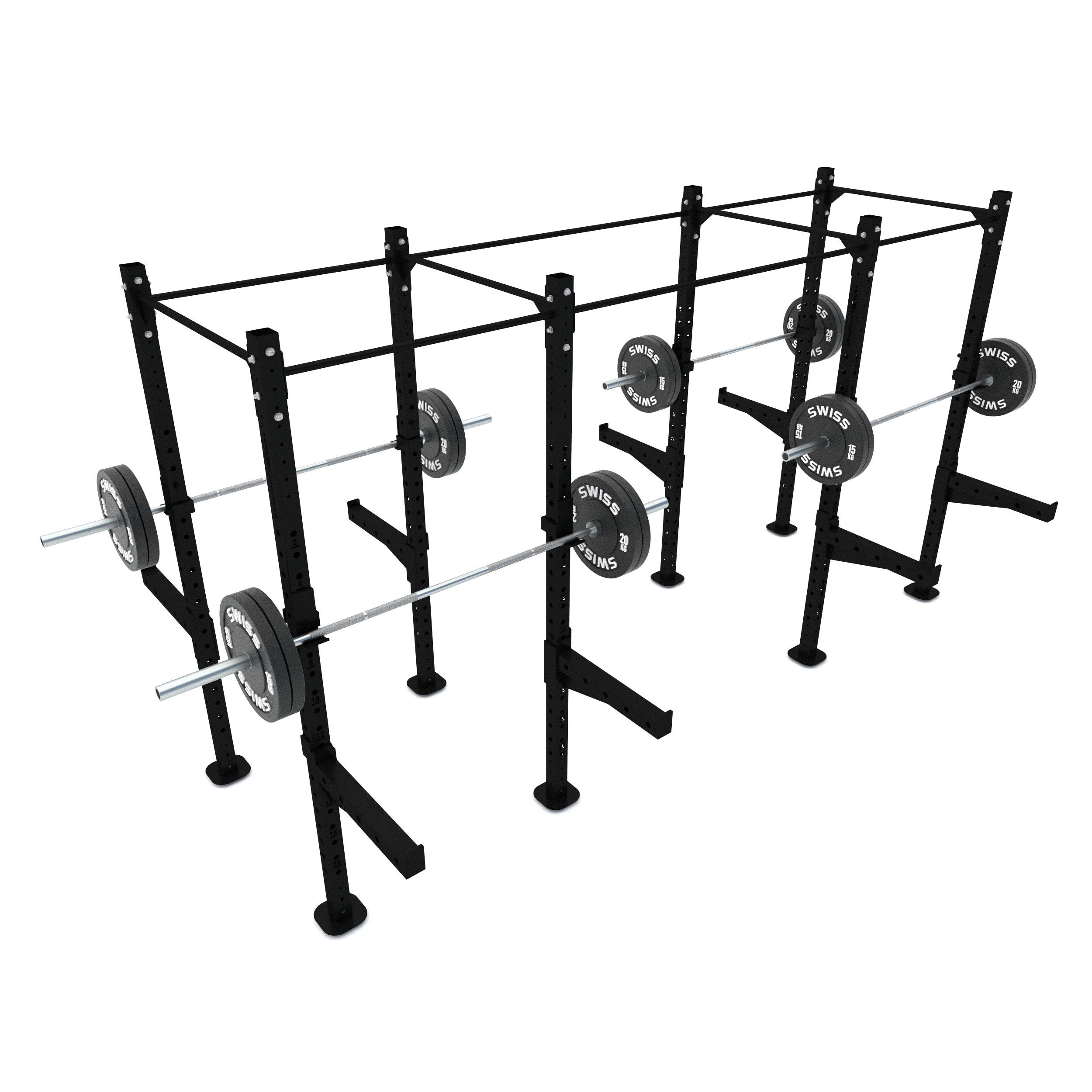 4 Bay Black Black Plates