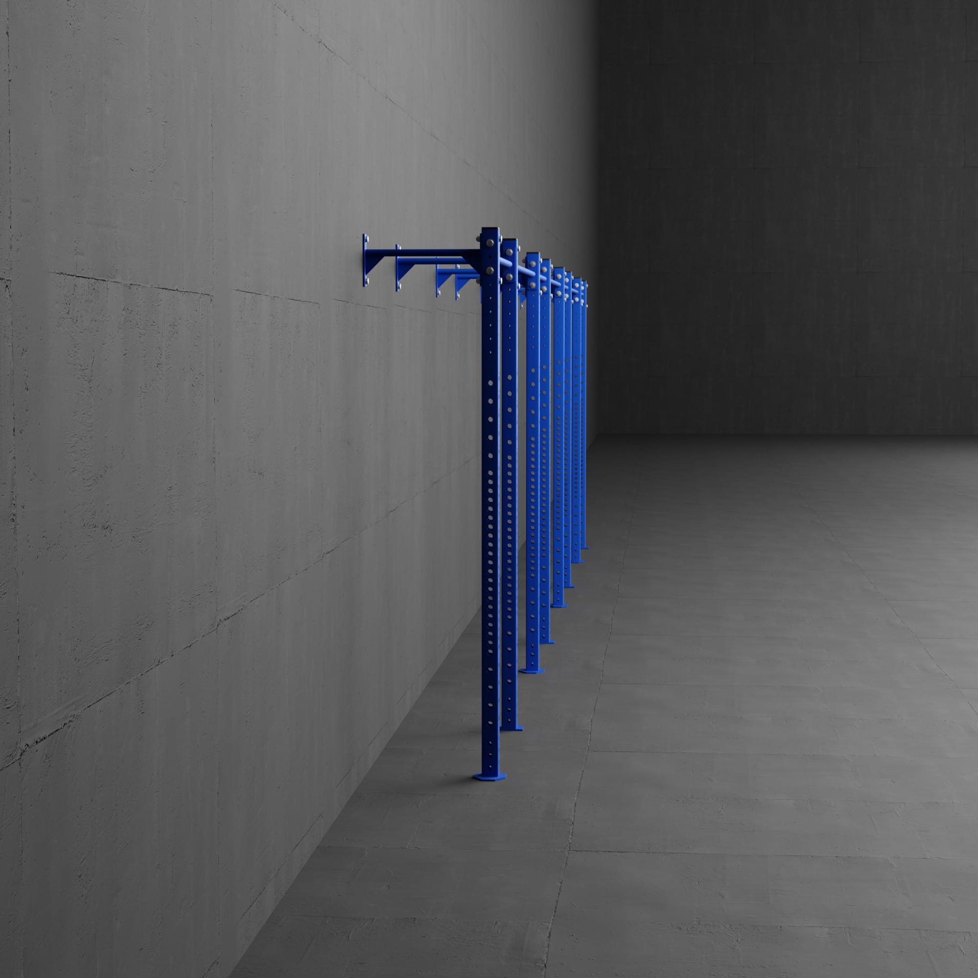 4 Bay Wall Mounted Blue 4