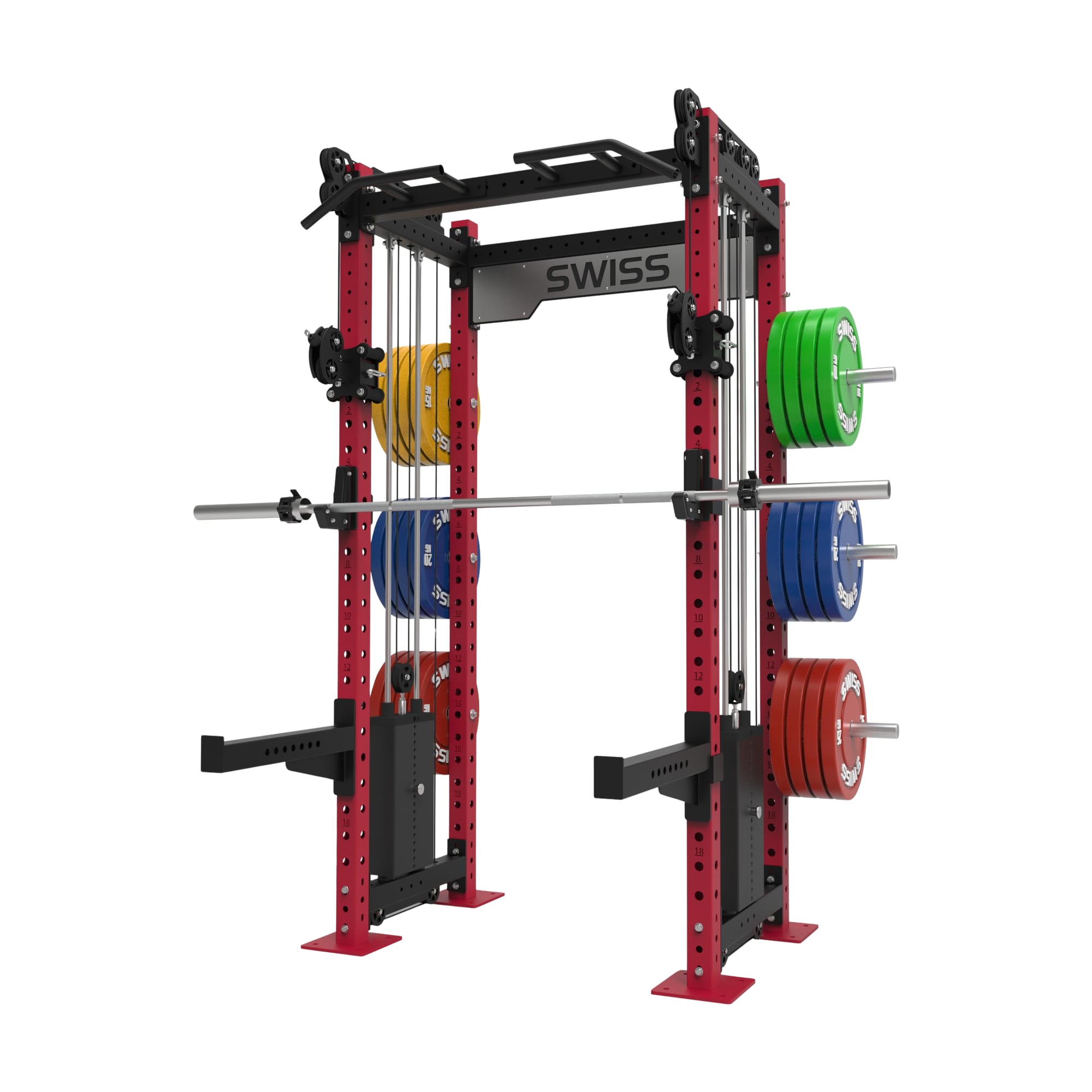 Swiss Stacked Half Rack Red