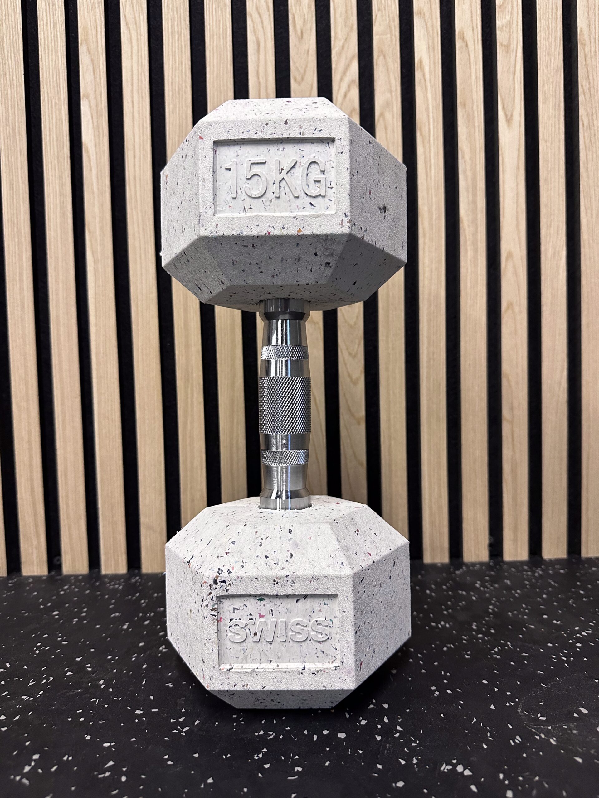 White Rubber Hex Dumbbell Set 2.5-20kg